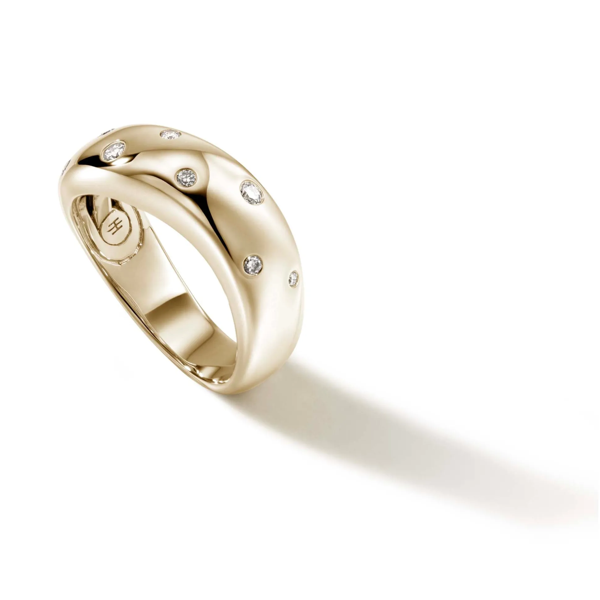 Men John Hardy Bands^Surf Ring, Sterling Silver, Diamonds, Wide
