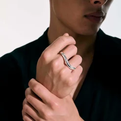 Men John Hardy Bands^Surf Ring, Sterling Silver, Double Finger