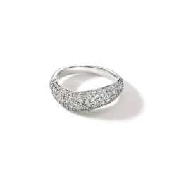 Men John Hardy Bands^Surf Ring, Sterling Silver, Diamonds