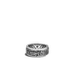 Men John Hardy Bands^Texture Rotating Band Ring, Sterling Silver