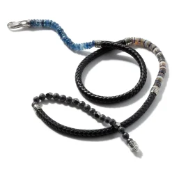 Men John Hardy Beads^Triple Wrap, Silver, Gemstone, Leather